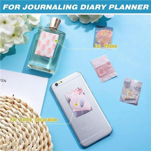 Tenare Washi Sticker Set Scrapbook Paper Journaling Supplies Vintage Craft Lot - Picture 4 of 7